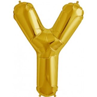 Gold Letter 'Y' Balloon - 34" Foil