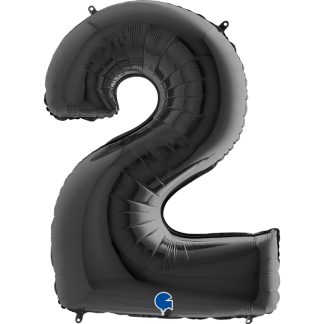 Black Number 2 Balloon - 26" Foil