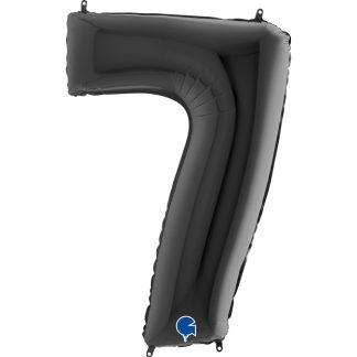 Black Number 7 Balloon - 26" Foil