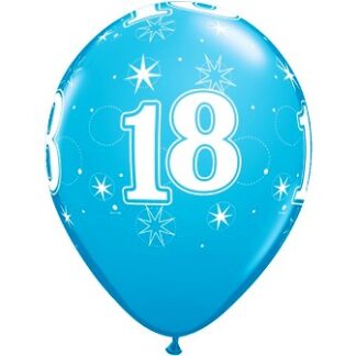 18 Sparkle-A-Round Robin's Egg Blue Balloons - 11" Latex (25ct)