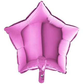 Fuchsia Star Balloon - 18" Foil