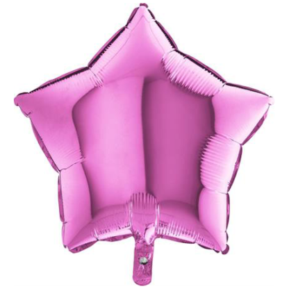 Fuchsia Star Balloon - 18" Foil