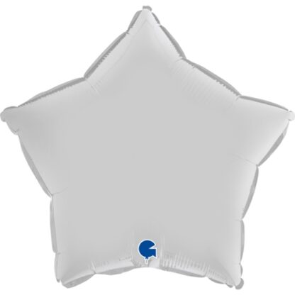 Satin White Star Balloon - 18" Foil