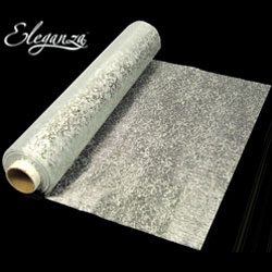 Printed Silver Soft Sheer Organza - 29cm X 25m