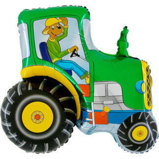 Green Tractor Supershape Balloon - 30" Foil PACKAGED