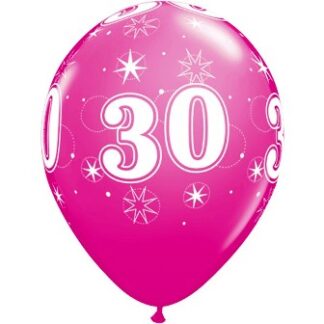 30 Sparkle-A-Round Wild Berry Balloons - 11" Latex (25ct)