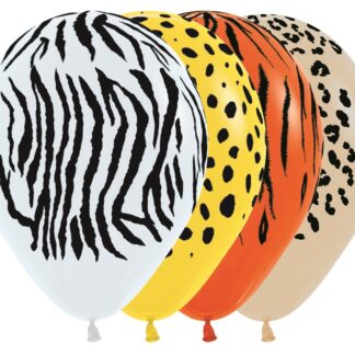 Assorted Jungle Print Balloons - 12" Latex (25ct)