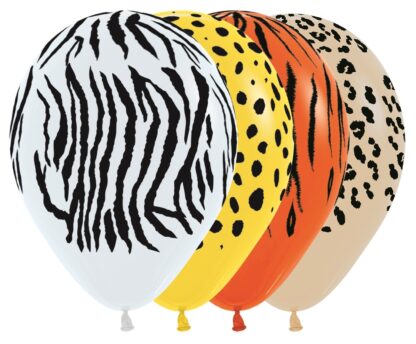 Assorted Jungle Print Balloons - 12" Latex (25ct)