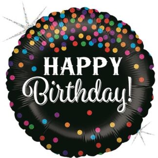 Glittering Birthday Confetti Balloon - 18" Foil