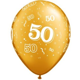 50-A-Round Gold Balloons - 11" Latex (25ct)