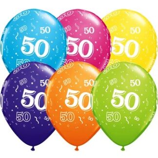 50-A-Round Tropical Assorted Balloons - 11" Latex (25ct)