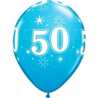 50-Sparkle-A-Round Robin's Egg Blue Balloons - 11" Latex (25ct)
