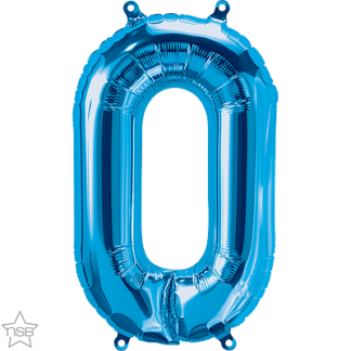 Blue Number 0 Balloon - 16" Foil