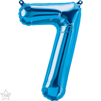 Blue Number 7 Balloon - 16" Foil
