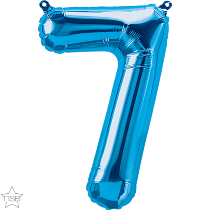 Blue Number 7 Balloon - 16" Foil