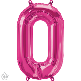 Magenta Number 0 Balloon - 16" Foil