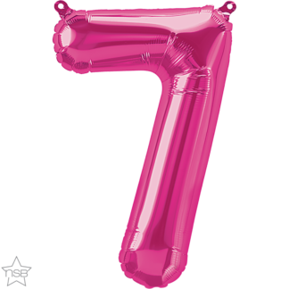 Magenta Number 7 Balloon - 16" Foil