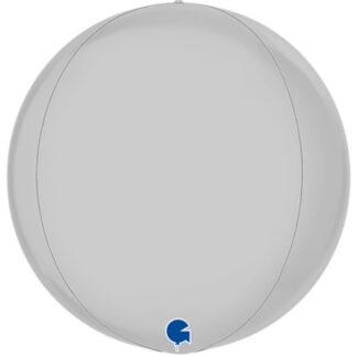 Satin White 4D Globe - 15" Foil