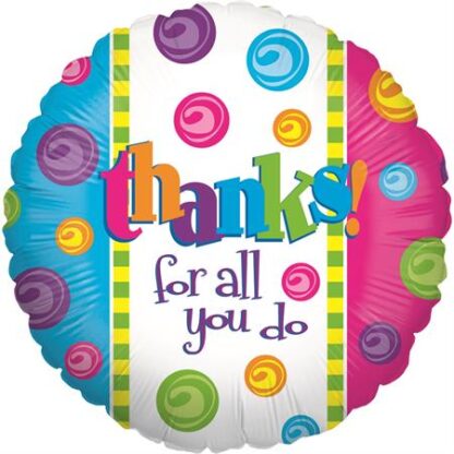 Thanks for all you do Marbles Balloon - 18" Foil