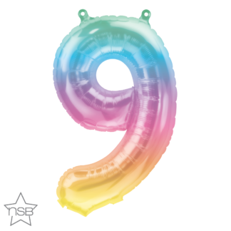 Jelli Ombré Number 9 Balloon - 16" Foil eol