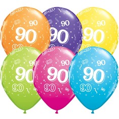Tropical Assorted 90-A-Round Balloons - 11" Latex (25ct)