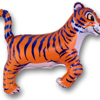 Blue Stripe Tiger Supershape Balloon - Foil 30" X 36"