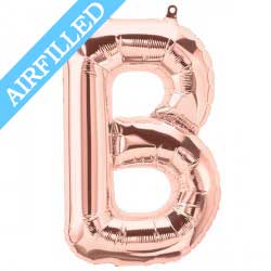 Rose Gold Letter 'B' Balloon - 16" Foil