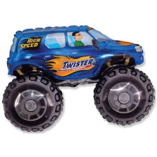 Blue Big Wheel 4X4 Supershape Balloon - Foil