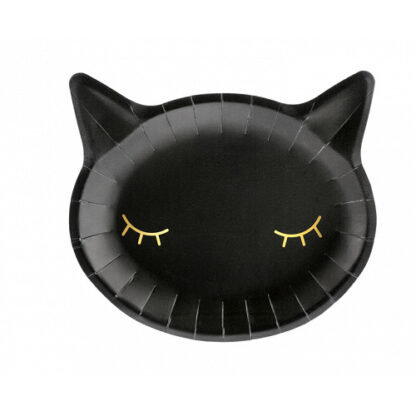 Halloween Black Cat Paper Plates