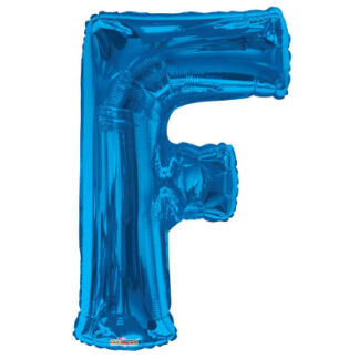 Blue Letter 'F' Balloon - 34" Foil