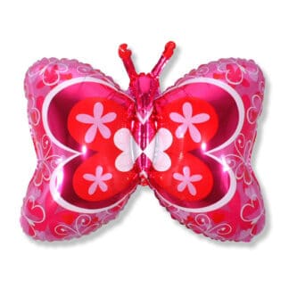 Pink Butterfly Supershape Balloon - Foil