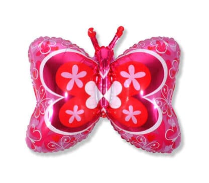 Pink Butterfly Supershape Balloon - Foil