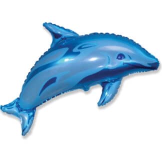 Blue Dolphin Supershape Balloon - Foil 22" X 37"
