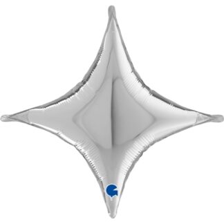 Deco Silver Concave Cross Balloon - 30" Foil