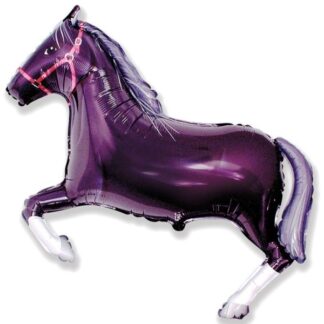 Black Horse Supershape Balloon - Foil 34"