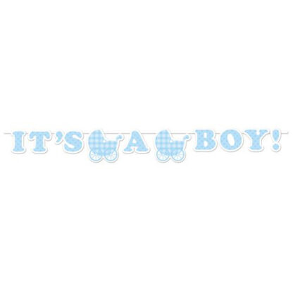 It's a Boy Ribbon Banner 5.5ft/ 1.67 m