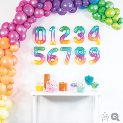 Jelli Ombré Number 0 Balloon - 16" Foil eol - Image 2
