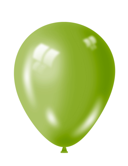 Metallic Lime Green Balloons - 12" Latex (100ct)