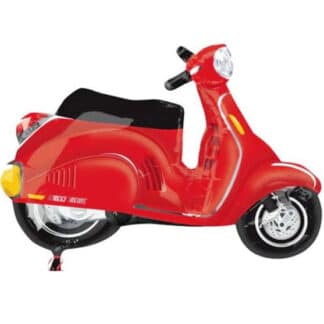 Red Motor Scooter Supershape Balloon - Foil