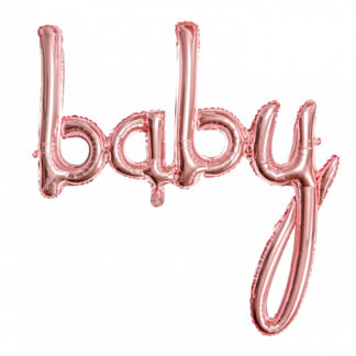 Rose Gold Baby Phrase Script Shape Balloon - Foil