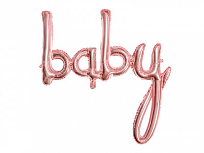 Rose Gold Baby Phrase Script Shape Balloon - Foil