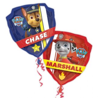 Paw Patrol Chase & Marshall Badge Supershape Balloon - Foil