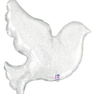 Pearl White Dove Supershape Balloon - 34" Foil