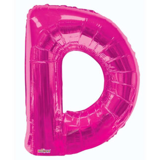 Pink Letter 'D' Balloon - 34" Foil