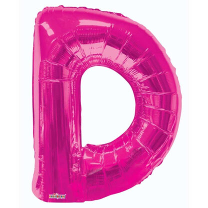Pink Letter 'D' Balloon - 34" Foil