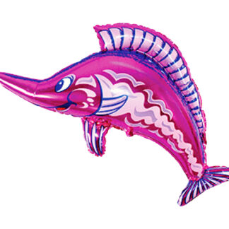 Pink Swordfish Supershape Balloon - Foil