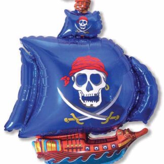 Blue Pirate Ship Supershape Balloon - Foil