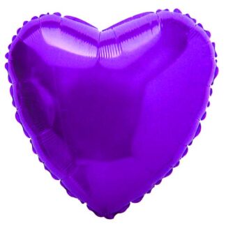 Violet Metallic Heart Balloon - 32" Foil