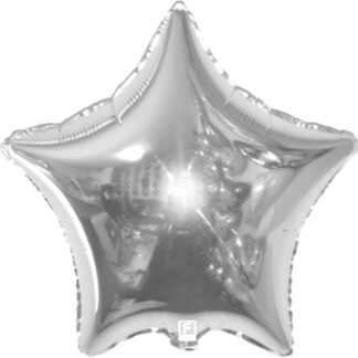 Silver Metallic Star Jumbo Balloon - 32" Foil