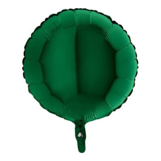 Dark Green Round Balloon - 18" Foil